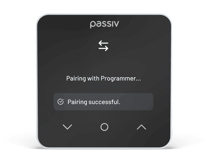 Passiv Smart Thermostat pairing screen