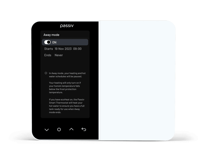 Passiv Programmer away mode screen