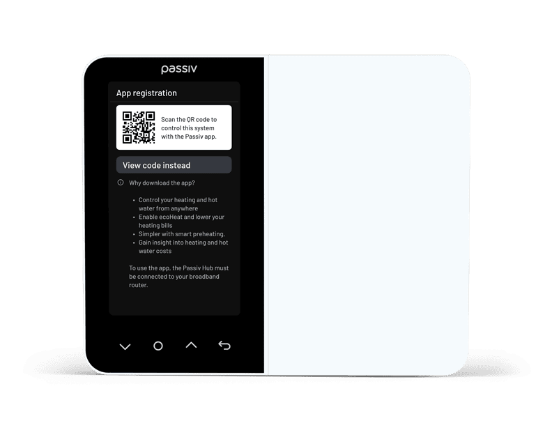 Passiv Programmer app registration screen